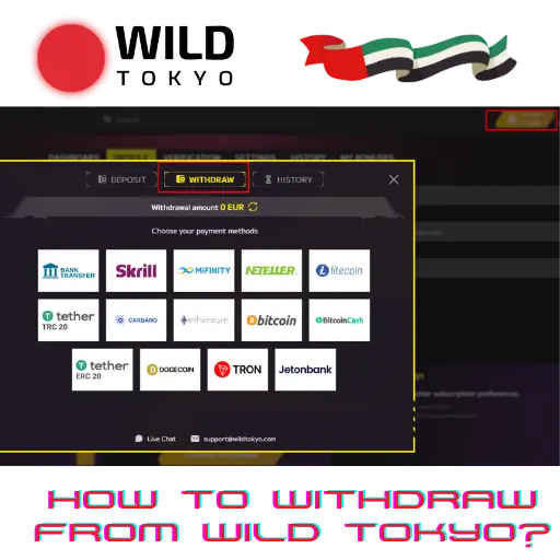 How to Withdraw from Wild Tokyo?